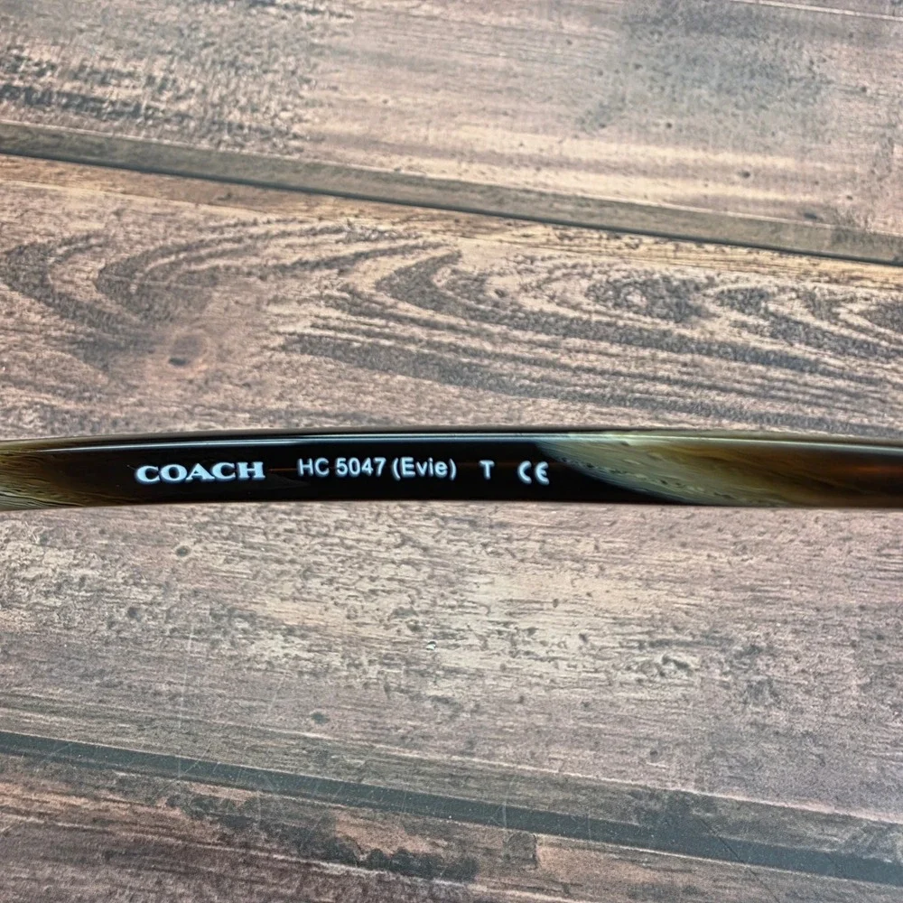 Coach HC 5047 Evie Eyeglasses Satin Brown Dark Brown Horn 52-17-135
